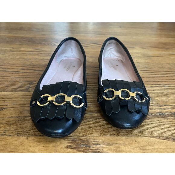 Kate Spade New York Black Horsebit Slip On Loafer Shoes Women's Size 7 - Picture 2 of 9